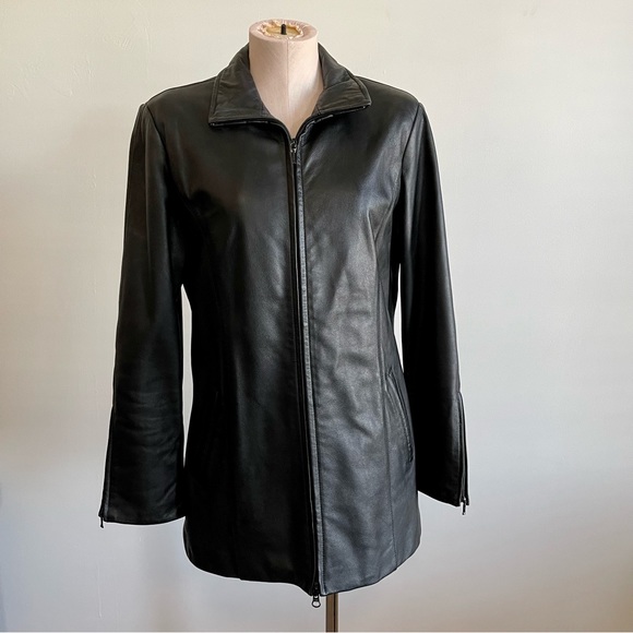 BOUTIQUE OF LEATHERS CANADA Black Leather Jacket - Picture 2 of 9